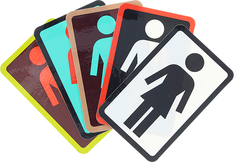 GIRL OG LOGO LG STICKER 6" 1pc ast.colors