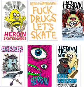 HEROIN HAUNTED HOUSE 12/PK ASSORTED STICKER PACK