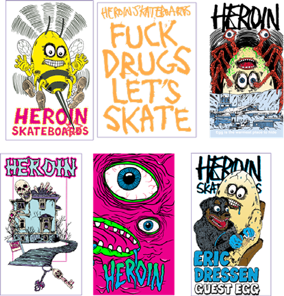 HEROIN HAUNTED HOUSE 12/PK ASSORTED STICKER PACK