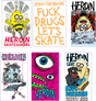 HEROIN HAUNTED HOUSE 12/PK ASSORTED STICKER PACK