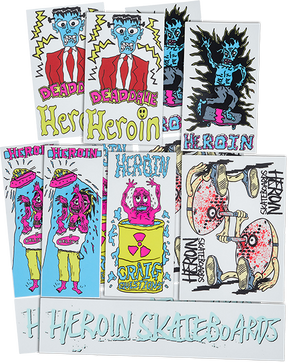 HEROIN HO22 12/PK ASSORTED STICKERS