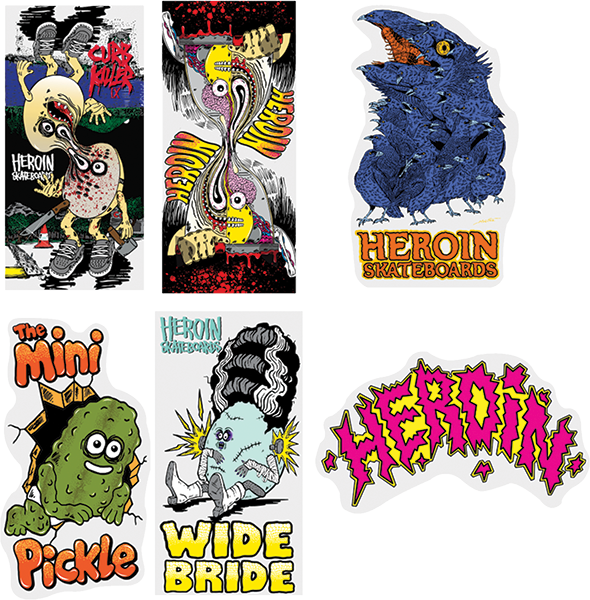 HEROIN 12/PK ASST MERGED STICKERS