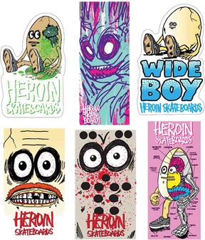 HEROIN 12PK SAVAGES STICKER ASSORTED
