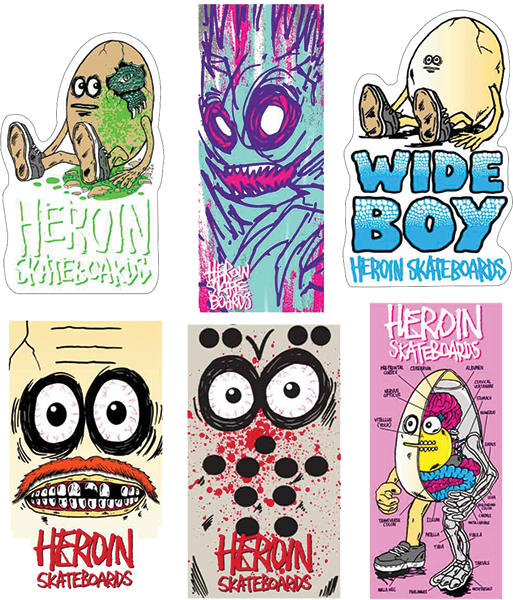 HEROIN 12PK SAVAGES STICKER ASSORTED