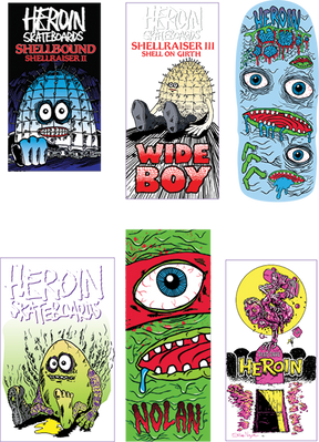 HEROIN 12/PK ASST. SHELLBOUND STICKERS