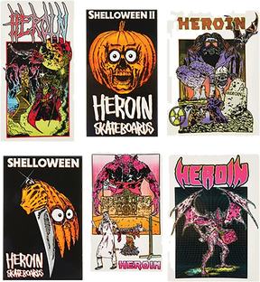 HEROIN 12/PK ASST SHELLOWEEN STICKERS