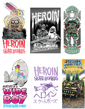 HEROIN 12/PK ASST. TEGGXAS STICKER PACK ASST.