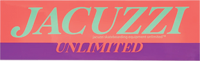 JACUZZI FLAVOR LOGO STICKER 3.5" X 8"