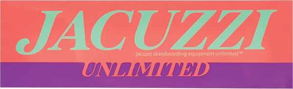 JACUZZI FLAVOR LOGO STICKER 3.5" X 8"