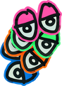 KROOKED EYES DIECUT LG DECAL STICKER single