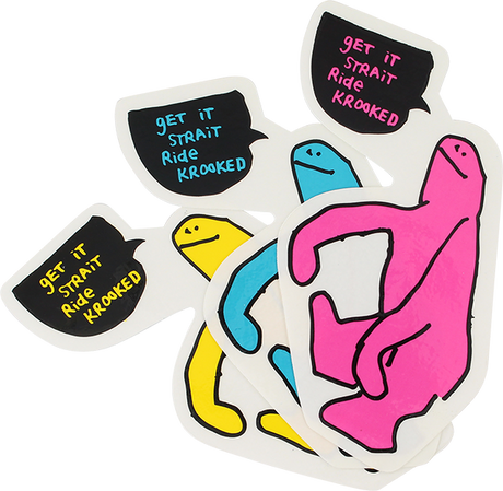 KROOKED GET IT STRAIGHT MED ASST.  STICKER (2 pack)
