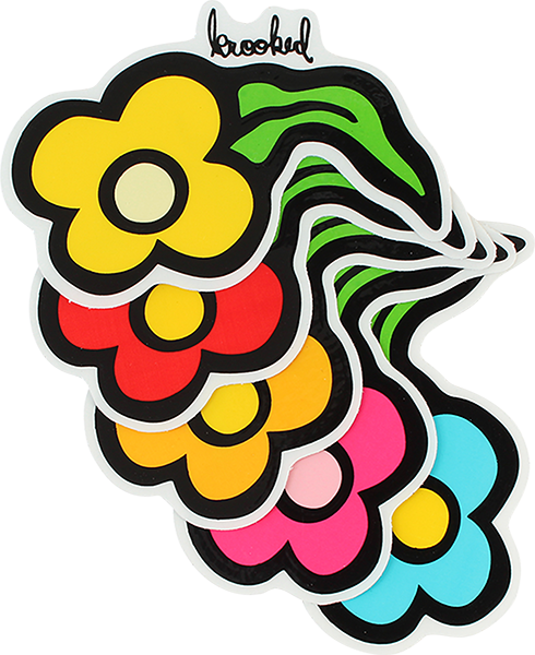 KROOKED WILD STYLE FLOWERS SM DECAL single STICKER