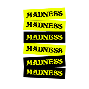MADNESS BAR LOGO ASSORTED STICKERS 6PK