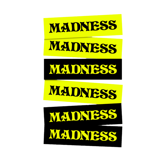 MADNESS BAR LOGO ASSORTED STICKERS 6PK