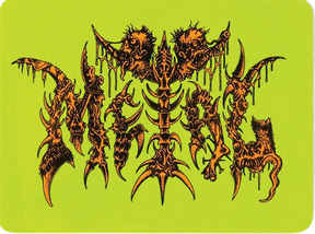 METAL ANCIENT LOGO 3X4" DECAL SINGLE LIME