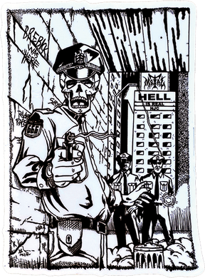 METAL COP DECAL SINGLE