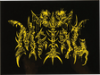 METAL LOGO LG 4.25"X6" DECAL SINGLE BLK/YEL