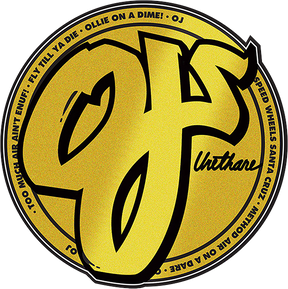 OJ CLASSIC 3"X3" GOLD FOIL STICKER (2 pack)