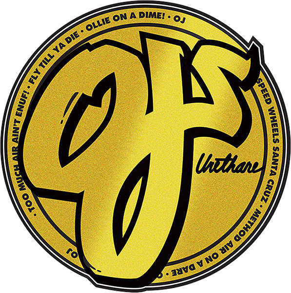 OJ CLASSIC 3"X3" GOLD FOIL STICKER (2 pack)