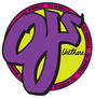 OJ OJ WHEELS STICKER 3X3.1 PURPLE/PINK/YELLOW