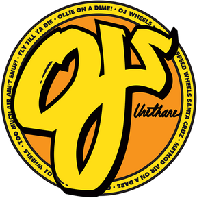 OJ OJ YELLOW DECAL STICKER 3"x3" (2pack)