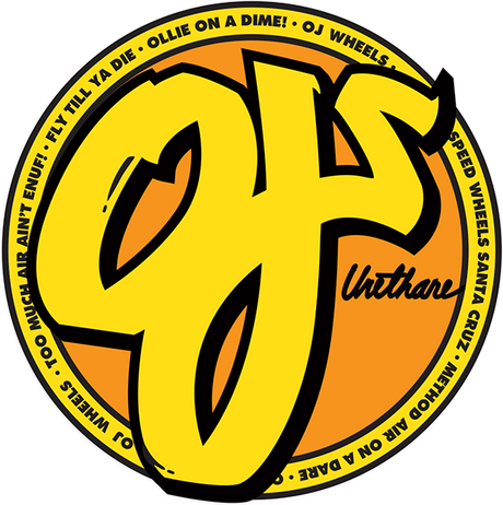 OJ OJ YELLOW DECAL STICKER 3"x3" (2pack)