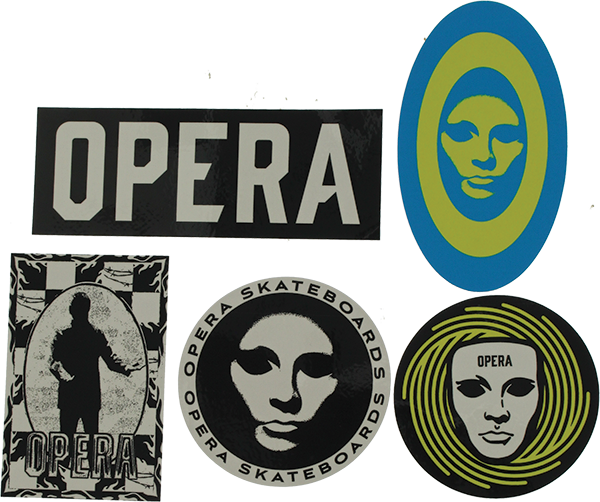 OPERA BURNING 5/PACK ASSORTED STICKERS