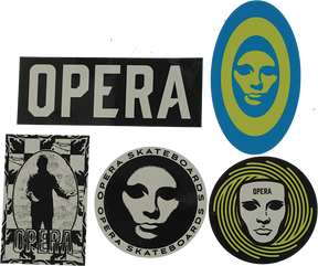 OPERA BURNING 5/PACK ASSORTED STICKERS