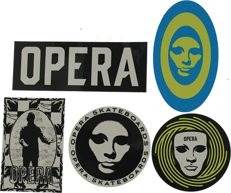 OPERA BURNING 5/PACK ASSORTED STICKERS