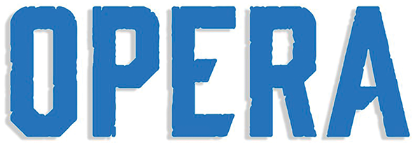 OPERA LOGO VINYL DIE-CUT STICKER BLUE