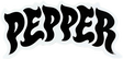 PEPPER OUTLINE LOGO 5" WHITE DECAL SINGLE