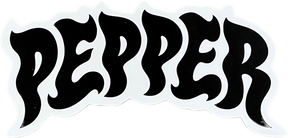 PEPPER OUTLINE LOGO 5" WHITE DECAL SINGLE