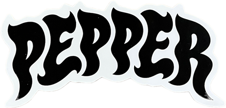 PEPPER OUTLINE LOGO 5" WHITE DECAL SINGLE