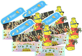 PIZZA STICKER PACK#6 20/PACK ASSORTED DECALS STICKERS
