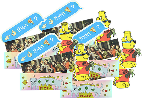 PIZZA STICKER PACK#6 20/PACK ASSORTED DECALS STICKERS