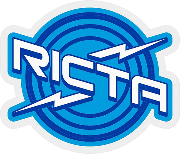 RICTA RINGS 3.25"X2.77" BLU/WHT STICKER (2 pack)