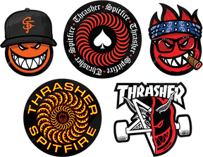 SPITFIRE THRASHER 5/PK ASSORTED STICKERS PACK