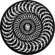SPITFIRE DECAY SWIRL MD DECAL BLACK/WHT STICKER
