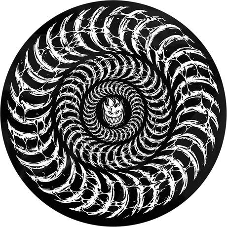 SPITFIRE DECAY SWIRL MD DECAL BLACK/WHT STICKER