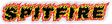 SPITFIRE FLAMES SCRIPT STICKER MINI