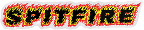 SPITFIRE FLAMES SCRIPT STICKER MINI
