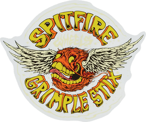SPITFIRE FLYING GRIMPLE LG DECAL ORG/YEL