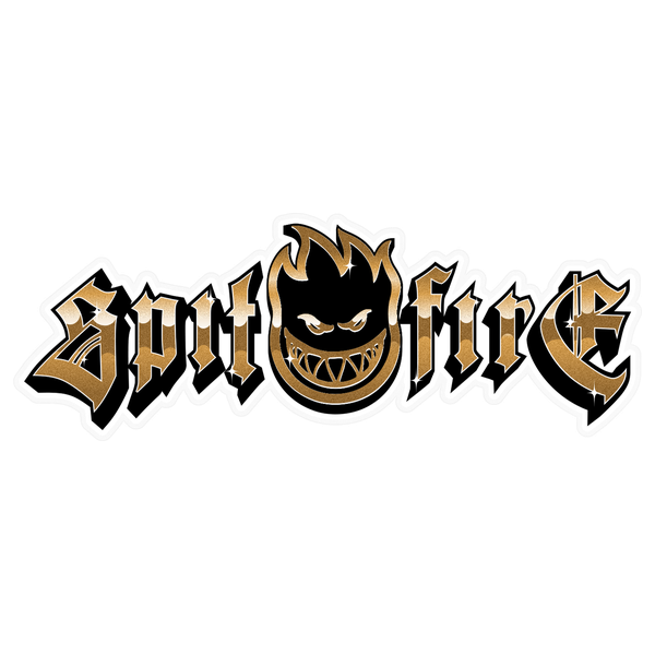 SPITFIRE GOLD CHROME BIGHEAD MD STICKER
