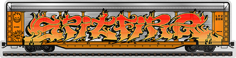 SPITFIRE SAVIE TRAIN STICKER 7"