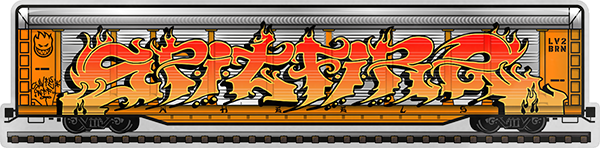 SPITFIRE SAVIE TRAIN STICKER 7"