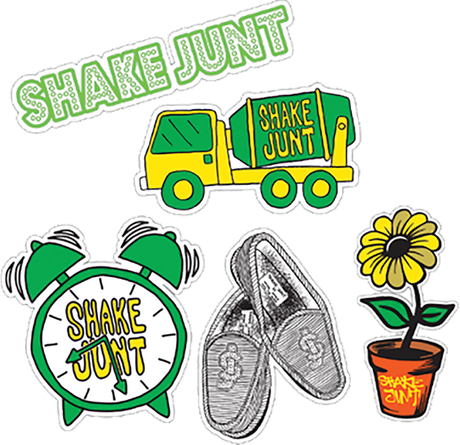 SHAKE JUNT 12/PK ASST.  SLIPPERS STICKERS