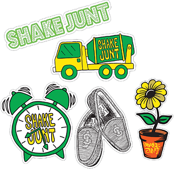 SHAKE JUNT 12/PK ASST.  SLIPPERS STICKERS