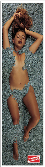 SHORTYS ROSA 1x4"  STICKER (2 pack)