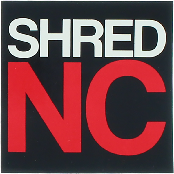 SHRED STICKERS PRINTED SHRED NC STACK 3"BLK/WHT/RD