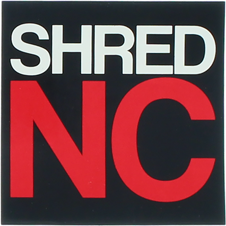SHRED STICKERS PRINTED SHRED NC STACK 3"BLK/WHT/RD